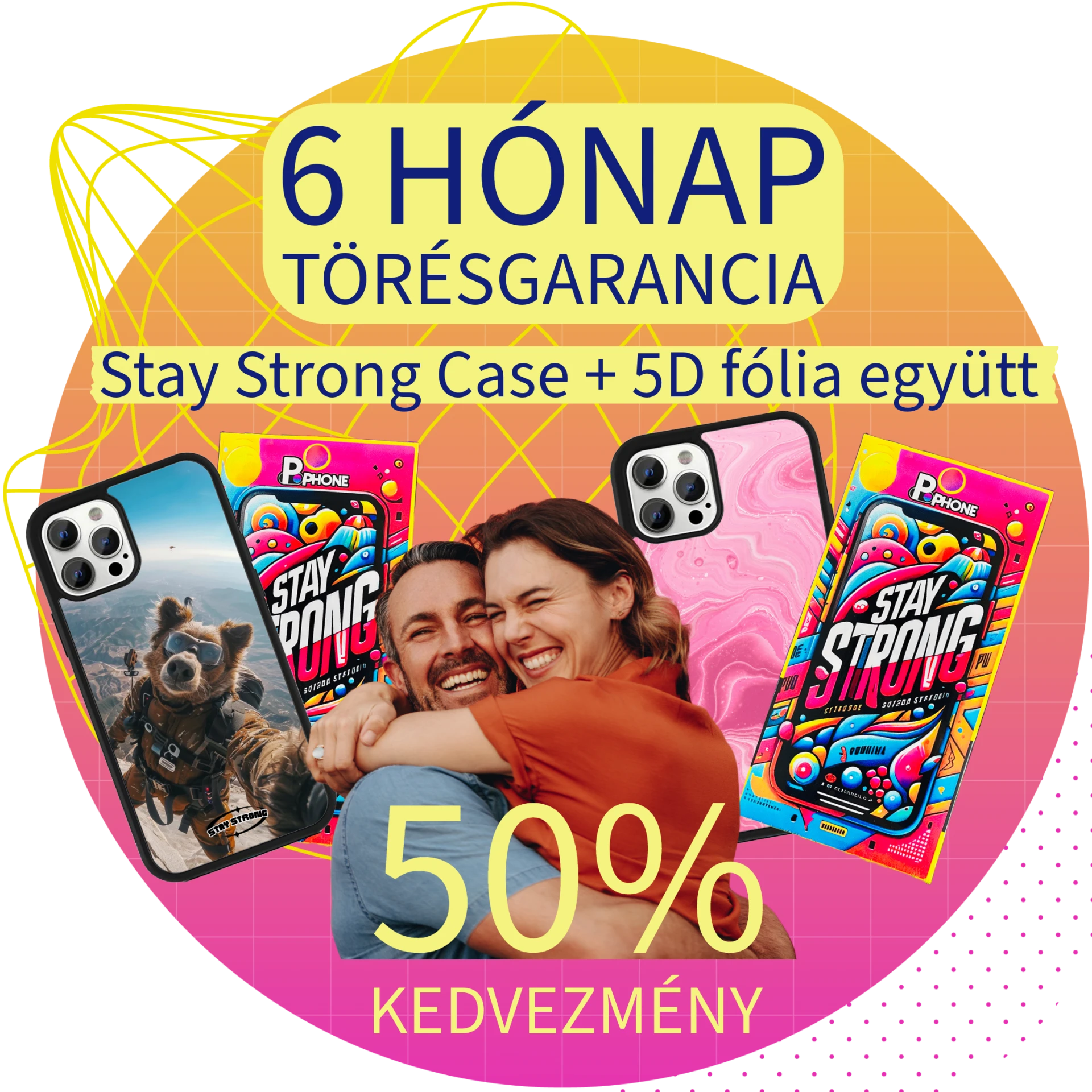 Stay Strong case + fólia